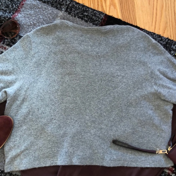 🌺 BAD LUCK NY; Wool Blend Gray Cropped Short-Sleeved Sweater Misses XL - NICE! - Picture 7 of 8